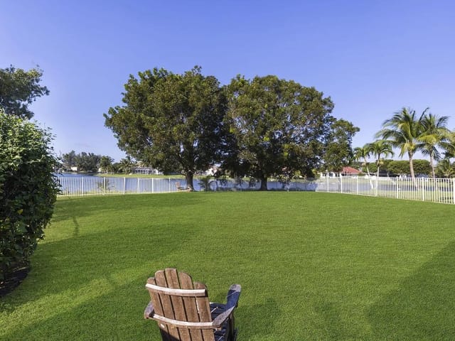 Large fenced yard