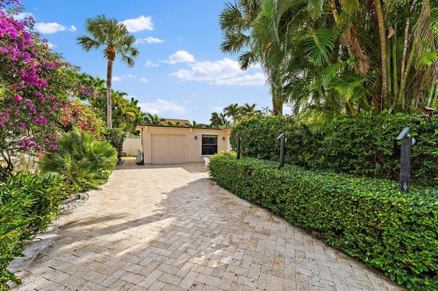Long driveway inside gates