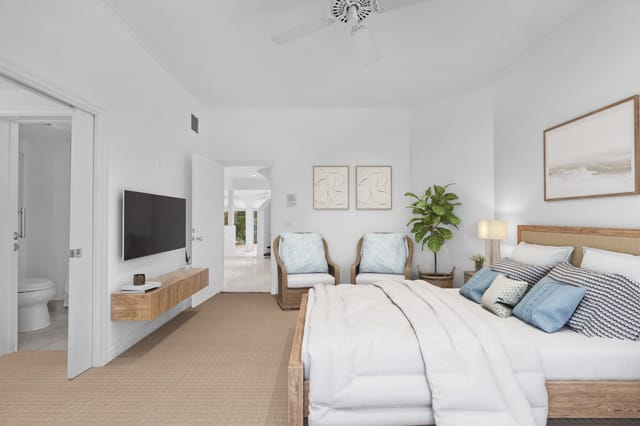 Virtually Staged Guest Bedroom