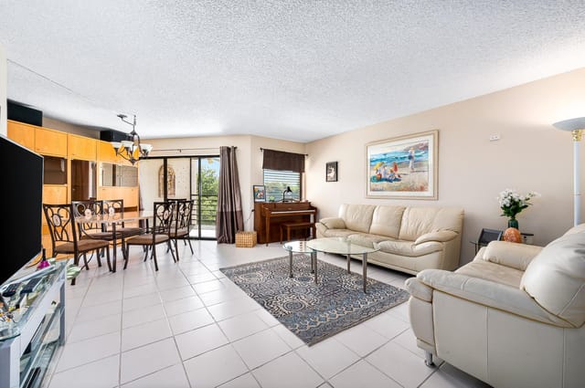 Living/dining room with furniture