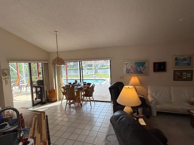 the family room and pool