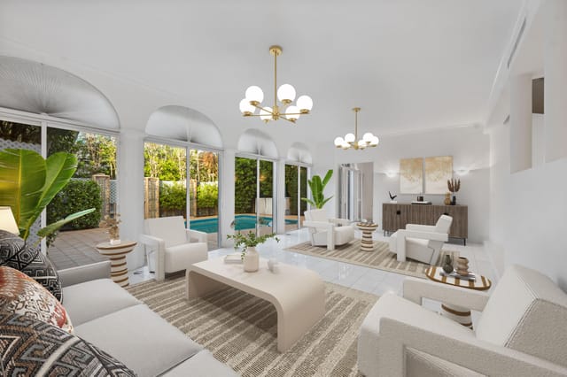 Virtually Staged Living Room