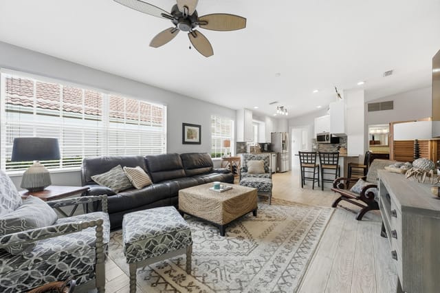 Living Room with kitchen view