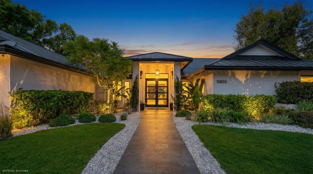 Front door Virtual Sunset