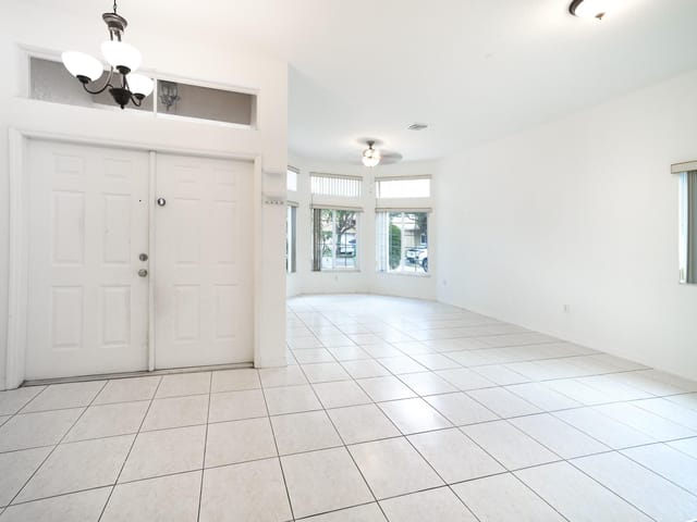 Living room and dining room