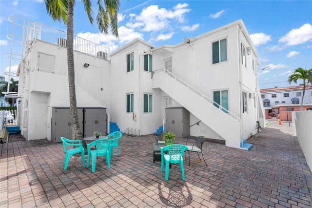 Large patio picnic area