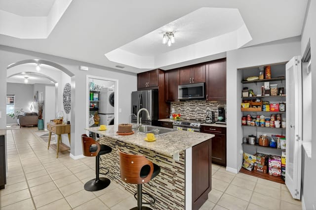 Pantry and laundry room views.