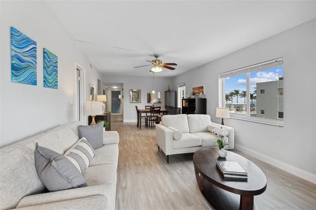 Living room with oceanviews
