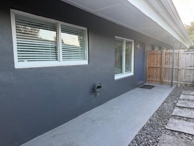front of the unit private patio area.