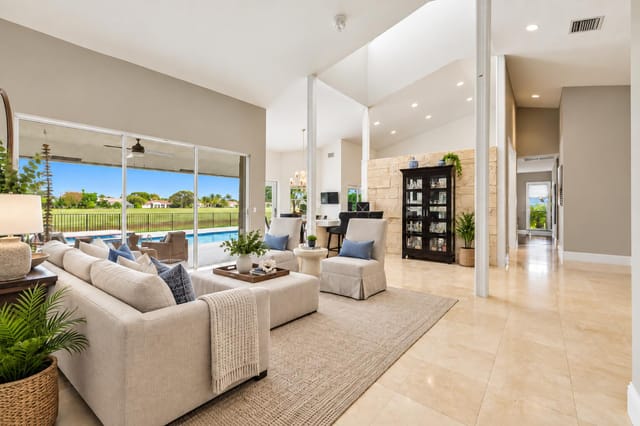 Bright Coastal Open-Plan Living Room